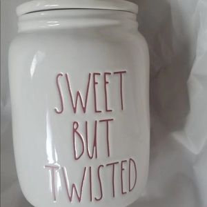 BRAND NEW Rae Dunn sweet but twisted canister with candy topper